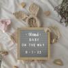 Flash Furniture Gracie Felt Letter Board with Wooden Frame, 389 PP Letters Including Numbers, Symbols and Icons, Canvas Carrying Case, 10x10, Weathered Wood/Gray Felt view 2