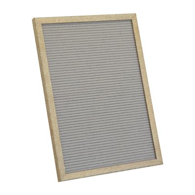 Flash Furniture Gracie Felt Letter Board with Wooden Frame, 389 PP Letters Including Numbers, Symbols and Icons, Canvas Carrying Case, 12x17, Weathered Wood/Gray Felt