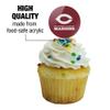 University of Chicago Maroons Logo Cupcake Picks Toppers Decoration Set of 6 view 3