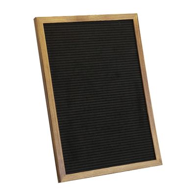 Flash Furniture Gracie Felt Letter Board with Wooden Frame, 389 PP Letters Including Numbers, Symbols and Icons, Canvas Carrying Case, 12x17, Torched Wood/Black Felt