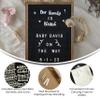 Flash Furniture Gracie Felt Letter Board with Wooden Frame, 389 PP Letters Including Numbers, Symbols and Icons, Canvas Carrying Case, 12x17, Torched Wood/Black Felt view 3