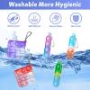 amicbng 130 Pcs Pop Keychain Party Favors ,Mini Pop Keychain It Fidget Toy Bulk Stocking Pinata Stuffers Birthday Carnival Treasure Classroom Prizes Toddler Toys Fidget Pack Stress Relief Toys (130) view 3