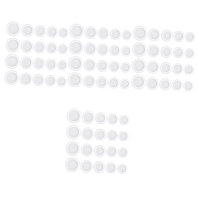 ibasenice 80pcs Money Saving Piggy Bank Bottom Plugs Plaster Doll Stoppers Saving Box Bottom Caps Plastic Plugs for Home