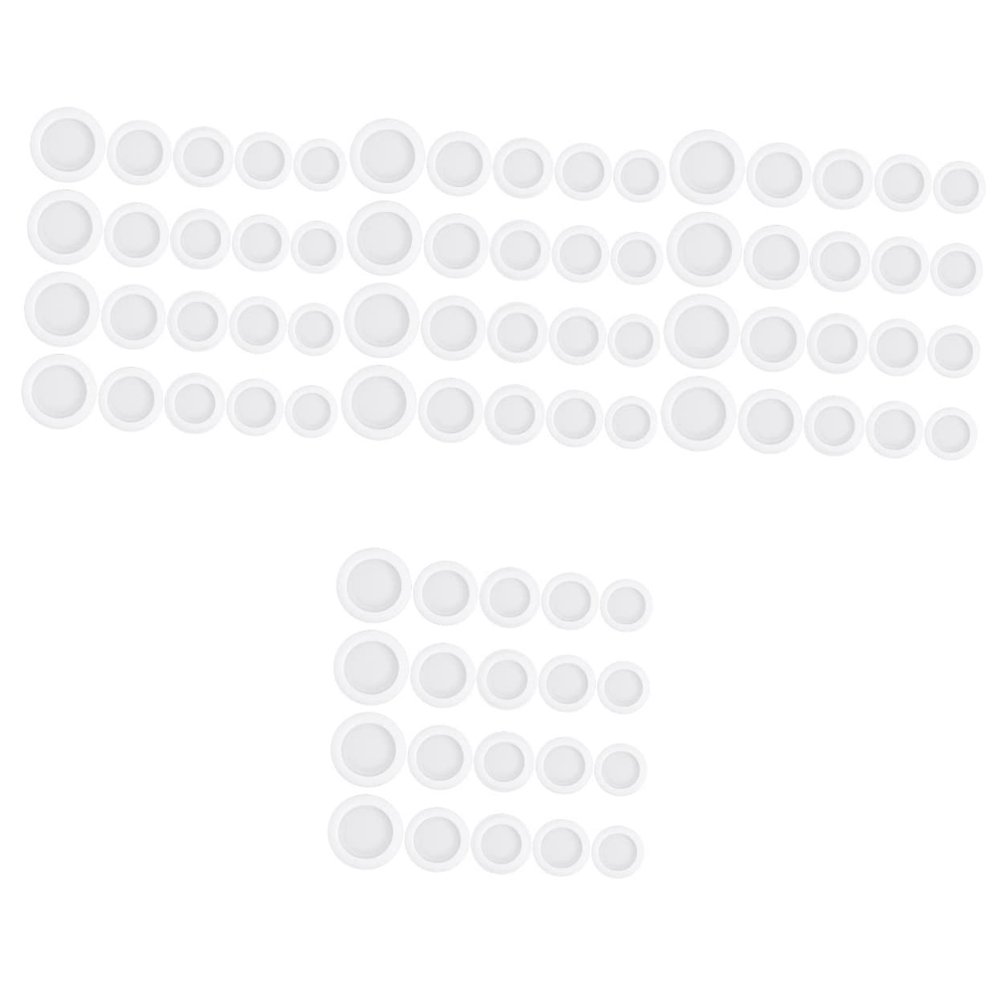 ibasenice 80pcs Money Saving Piggy Bank Bottom Plugs Plaster Doll Stoppers Saving Box Bottom Caps Plastic Plugs for Home