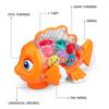 Nenekal Transparent Electric Gear Gold Fish Toddler Toys with Music & Lights. Bump and Go Technology. Perfect for Babies Tummy Time, Educational STEM Gear Toys for Boys Girls 3+ view 2