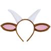Jmkcoz Plush Goat Ears and Horns Headband Animal Cosplay Costume Headwear for Halloween Christmas Carnival Theme Party view 1