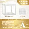 Ledido 2026 Graduation Balloon Boxes Decorations, 4 Pieces White Clear Grad Balloon boxes with Letters, Class of 2026 Graduation Party Supplies for College, High School, Prom, Birthday, Baby Shower view 2