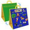AKAYOK Double-Sided Felt Board for Toddlers & Preschool | Foldable Flannel Story Board for Interactive Learning, Classroom Play & Kids Gifts (17x17 Inches) view 1