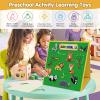 AKAYOK Double-Sided Felt Board for Toddlers & Preschool | Foldable Flannel Story Board for Interactive Learning, Classroom Play & Kids Gifts (17x17 Inches) view 2