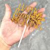 Fall Maple Leaf Thanksgiving Cake Topper - Orange Decorative Party Cake Decoration view 3
