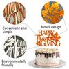 Fall Maple Leaf Thanksgiving Cake Topper - Orange Decorative Party Cake Decoration view 4