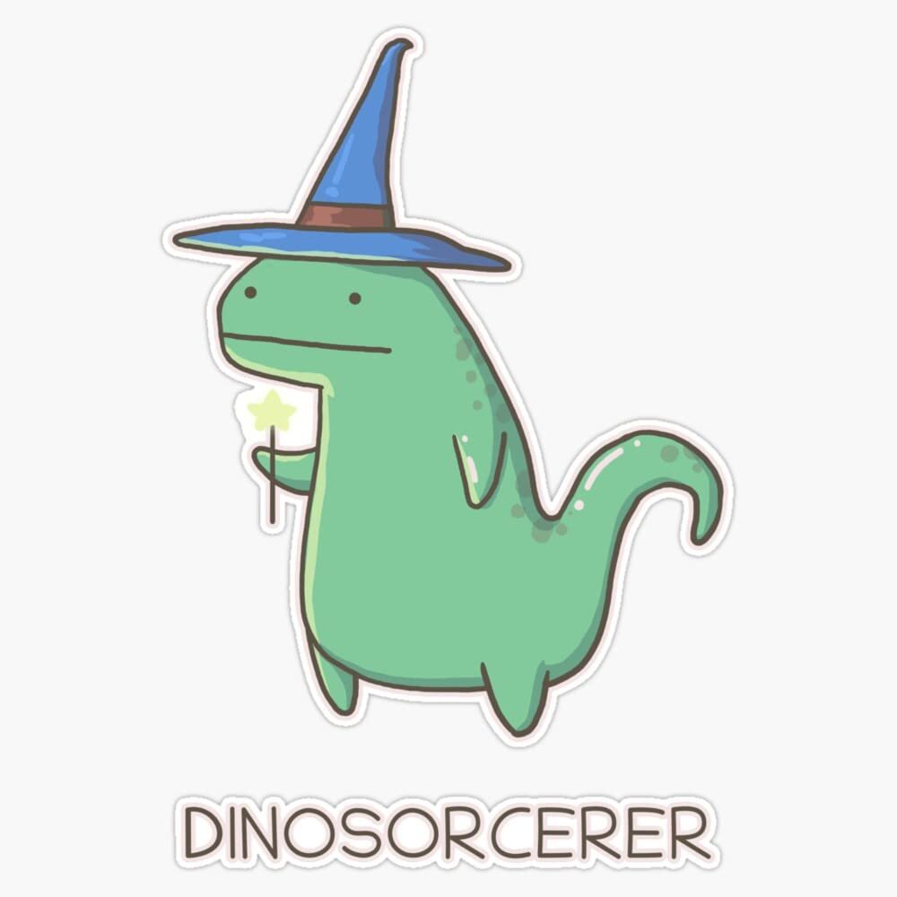 Dinosorcerer Sticker Decal Size 5"