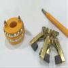 2 Ways,Generator Collector Ring,Bus Rings,Motor Collecting Ring, 2 Conductive Copper Slip Ring + Carbon Brush (Inner Diameter 40mm) view 4