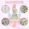 25 PCS Doll Clothes for 11.5 inch Girl Doll Including 3 Flower Dress 2 Seqien Dress 3 Casual Wear 2 Fashion Dress 2 Swimwear 10 Accessories Birthday for Girls Style in Random view 2