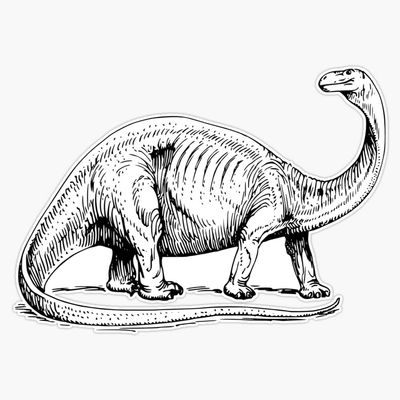 Brontosaurus Sticker Decal Size 5"