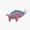 A Happy Stegosaurus in Purple Sticker Decal Size 5" view 1