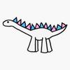 Trans Pride Dino Sticker Decal Size 5" view 1