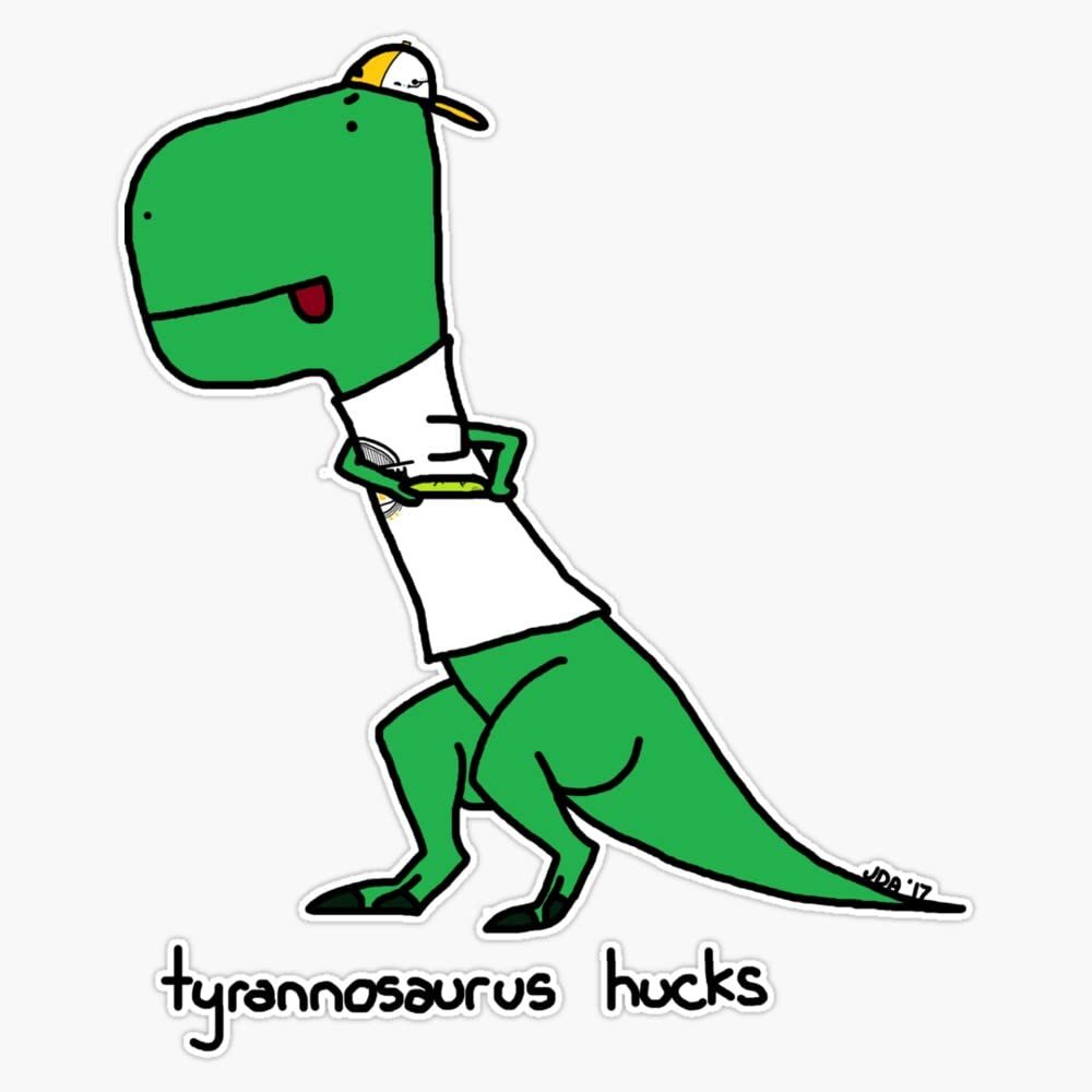 Tyrannosaurus Hucks Sticker Decal Size 5"