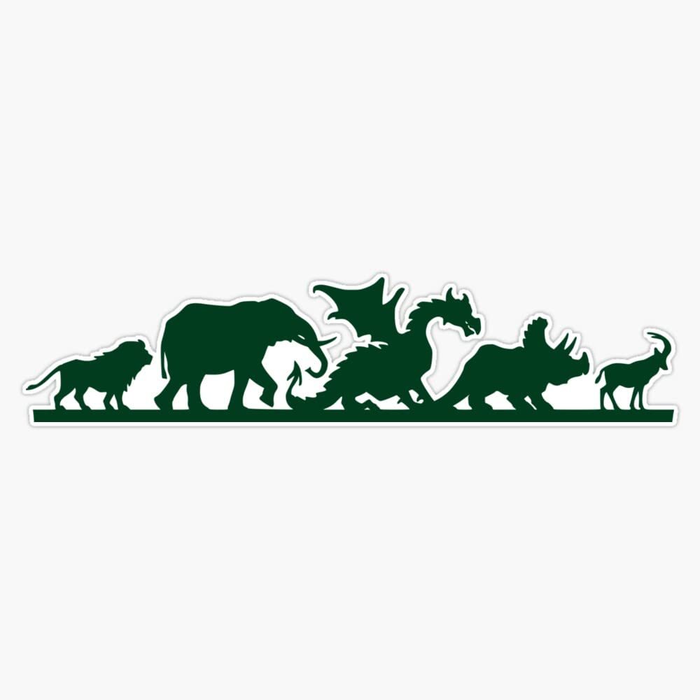 Animal Kingdom Green Sticker Decal Size 5"