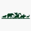 Animal Kingdom Green Sticker Decal Size 5" view 1