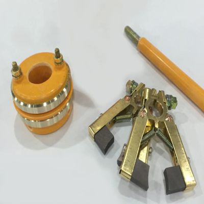 2 Ways,Generator Collector Ring,Bus Rings,Motor Collecting Ring, 2 Conductive Copper Slip Ring + Carbon Brush (Inner Diameter 25mm)