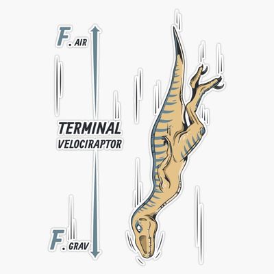 Terminal Velociraptor Sticker Decal Size 5"