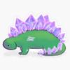 Crystal Stegosaurus Sticker Decal Size 5" view 1