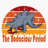 Funny Dinosaur The Bodacious Period Vintage 80'S Retro Skateboard Gift Sticker Decal Size 5" view 1