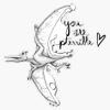 Pterrible Pterodactyl Sticker Decal Size 5" view 1