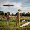 HAWK'S WORK 2 Pcs Foam Glider, 33.8" Super Large Airplane Toy Hand Throwing Plane, Outdoor Play & STEM & RC Conversion for Kids & All Age view 2