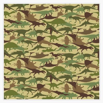 Dinosaur Camouflage Pattern Sticker Decal Size 5"