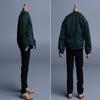 1/12 Scale Male Clothes,Men's Flight Jacket Coat Short Sleeve Striped Shirt Costume Outfit Clothing for 6inch Male Action Figure Body (Green Flight Jacket) view 4