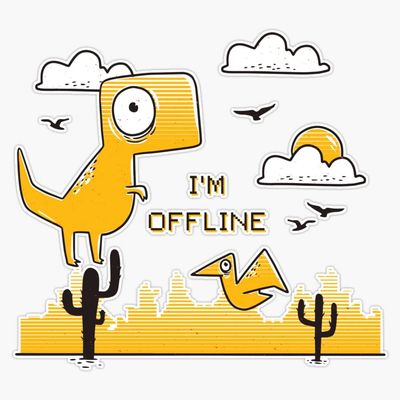 I'm Offline Sticker Decal Size 5"