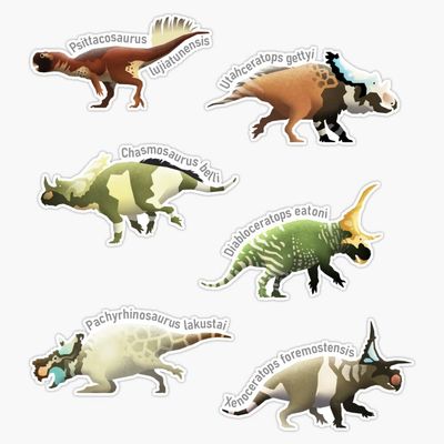 Ceratopsian Series, Edition Sticker Decal Size 5"