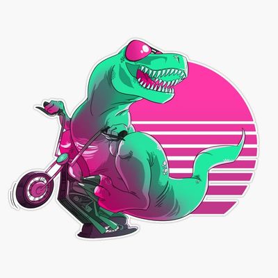 When Dinosaurs Ruled The Road Sticker Decal Size 5"