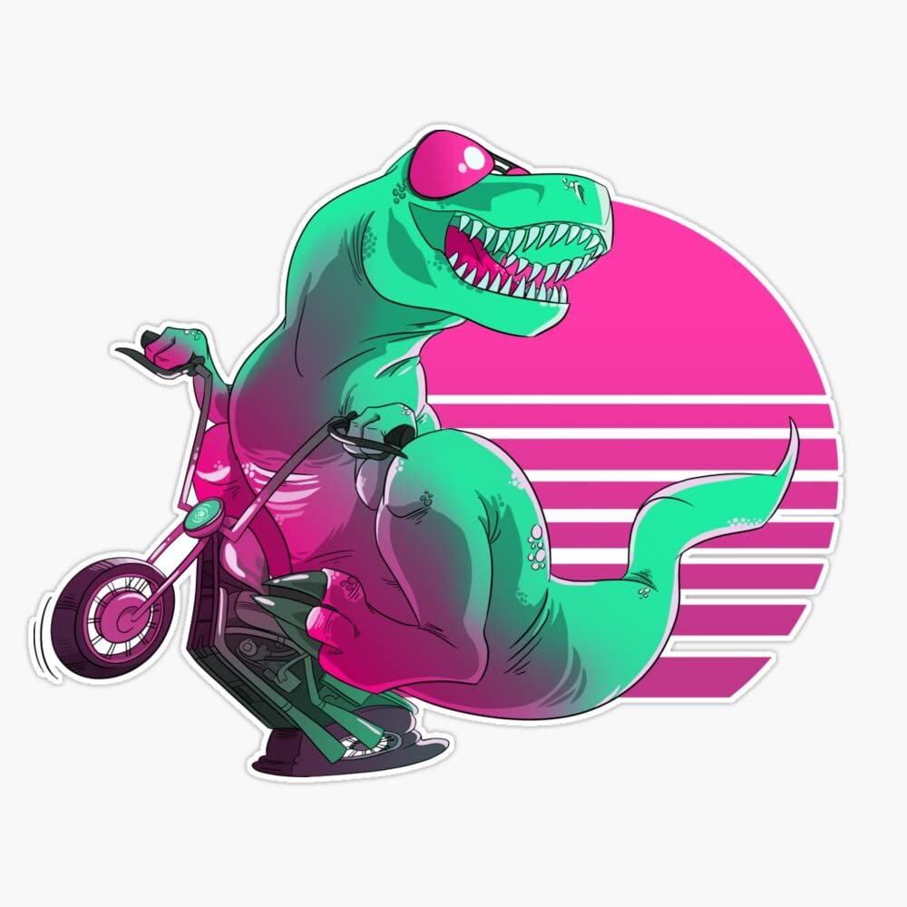 When Dinosaurs Ruled The Road Sticker Decal Size 5"