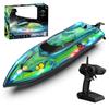 Ssccgym Remote Control Racing Boat 4CH with LED Speed Fast 20-28km/h 2.4G h155 for 14y+ Adults Beginners on Lake Pool Seas 14y+ view 1