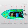 Ssccgym Remote Control Racing Boat 4CH with LED Speed Fast 20-28km/h 2.4G h155 for 14y+ Adults Beginners on Lake Pool Seas 14y+ view 3