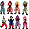 Marionette Puppets, 8 Pcs Funny Wooden Marionette Pull String Puppet, Creative Marionette Toys String Puppet Doll for Birthday Xmas Gifts view 1
