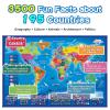 Qiaojoy Bilingual Interactive for Kids Talking USA Map World Map for Kids Learning, Geography Toys Games Educational Electronic Map Personalized Gift/Toys for 4 5 6 7 8 9 10 Year Old Girls/Boys view 3