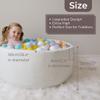 Wonder Space Deluxe Kids Round Ball Pit, Premium Handmade Kiddie Balls Pool, Soft Indoor Outdoor Nursery Baby Playpen, Ideal Gift Play Toy for Children Toddler Infant Boys and Girls (Brown) view 4