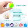 Ecoofor 24 Pieces Bouncy Balls 32mm Bounce Balls 6 Styles High Bouncing Balls Toys for Kids Party Favors Birthdays Gift Classroom view 2