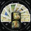 Jayiaine Tarot Cards Classic Set, with Meanings Guide Future, The Game Beginner and Professional Player for Holiday Family Party Playing Card Board Game Gifts,Black view 1