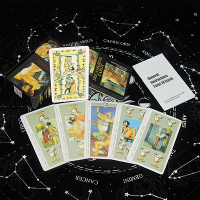 Tarot Cards Classic Set, for Beginner and Professional Player with Meanings Guidebook, Game for Holiday Family Party Playing Card Board Game Gifts,Iron Box