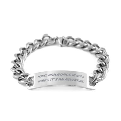 Gag Model Railroads Gifts, Model Railroads is not a Hobby. It's an Adventure, Epic Birthday Cuban Chain Bracelet from Friends, Model Train Set, Toy Trains, Train Tracks, Railroad Toys, Electric