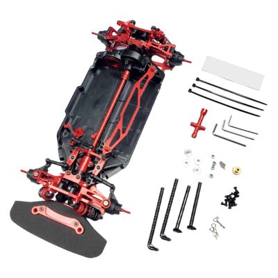 AAGAZA 1/10 RC Body Chassis Replace with Shock Absorbers for DG02 Parts DIY Accessories Upgrade RC Car Model