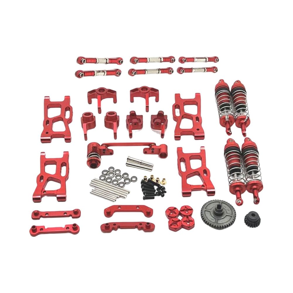 AAGAZA Upgrade Parts Kits, for 144001, 144002, 144010,124017, 124019 124007 Xdkj-001 Xdkj-006 1:12 1:14 RC Car, Blue (Color : Red)