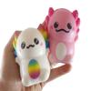 12 Small 3.25" Axolotl Slow Rise Squishy Toys - Memory Foam Party Favors, Fidgets, Prizes, OT (Bulk - 12 Axolotls (1 Dozen)) view 3