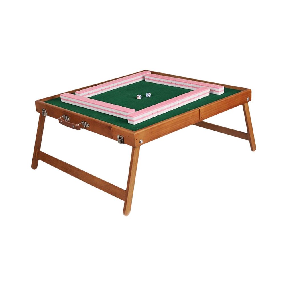 AAGAZA Chinese Mahjong Game Set Table Game Entertainment Mahjong Table for Picnic Adults, 30 Jade Color (Color : 30 Pink)