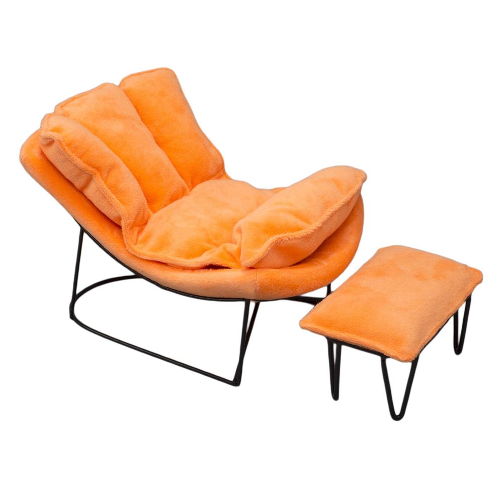 AAGAZA 1/6 Scale Rocking Chair Miniature Accessories Single Sofa Model for 12 in ch Action Figures, Pink (Color : Orange)